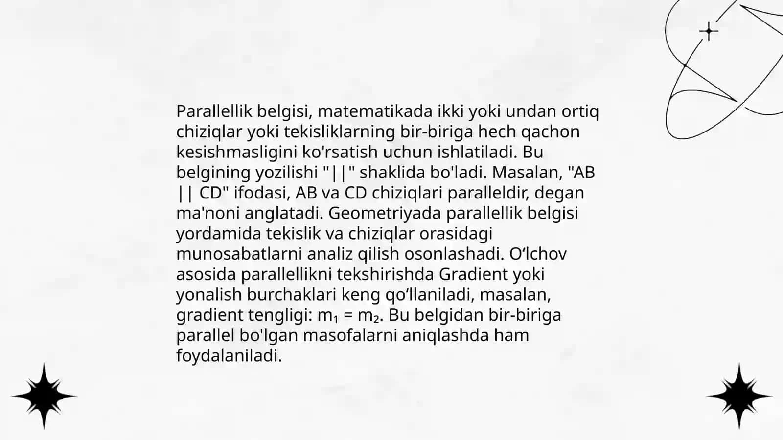 Parallellik tushunchasi 4