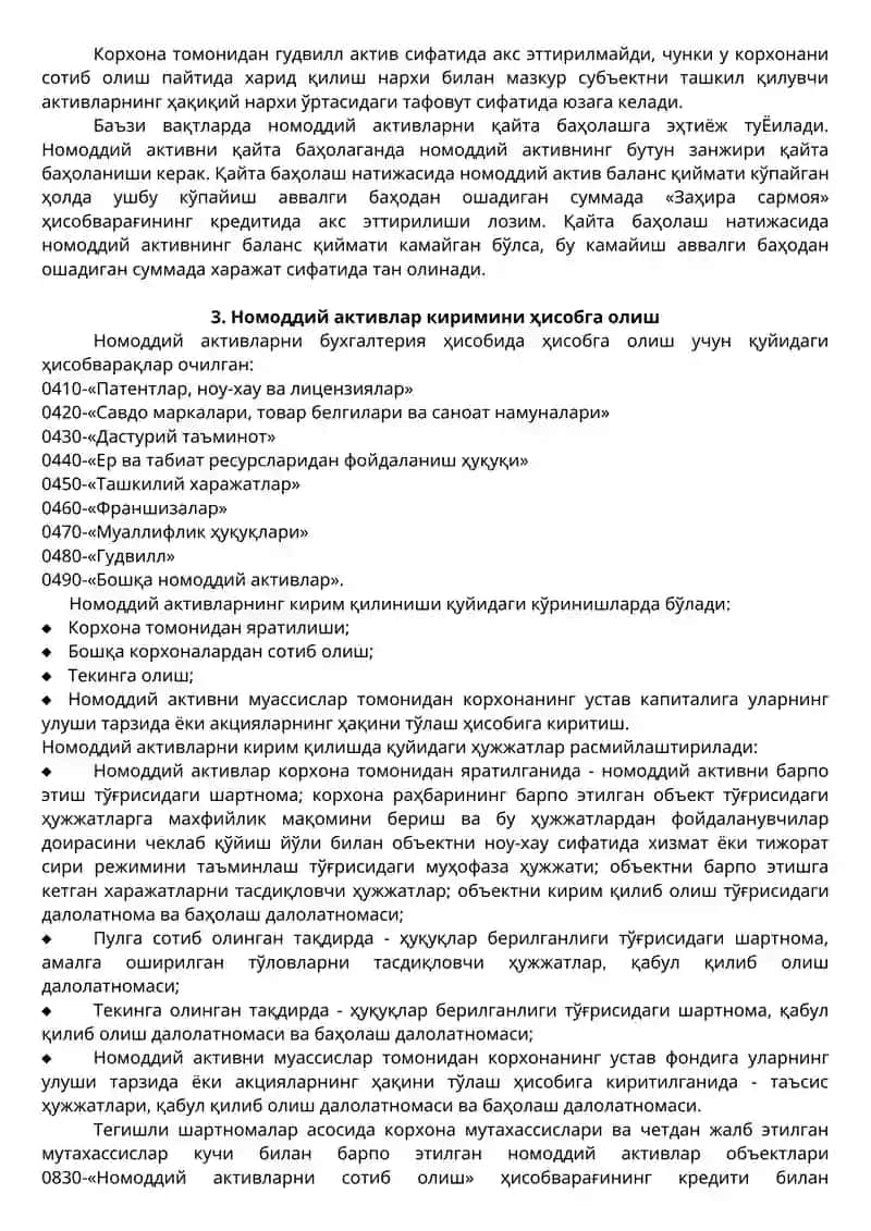 Номоддий активлар ҳисоби 4