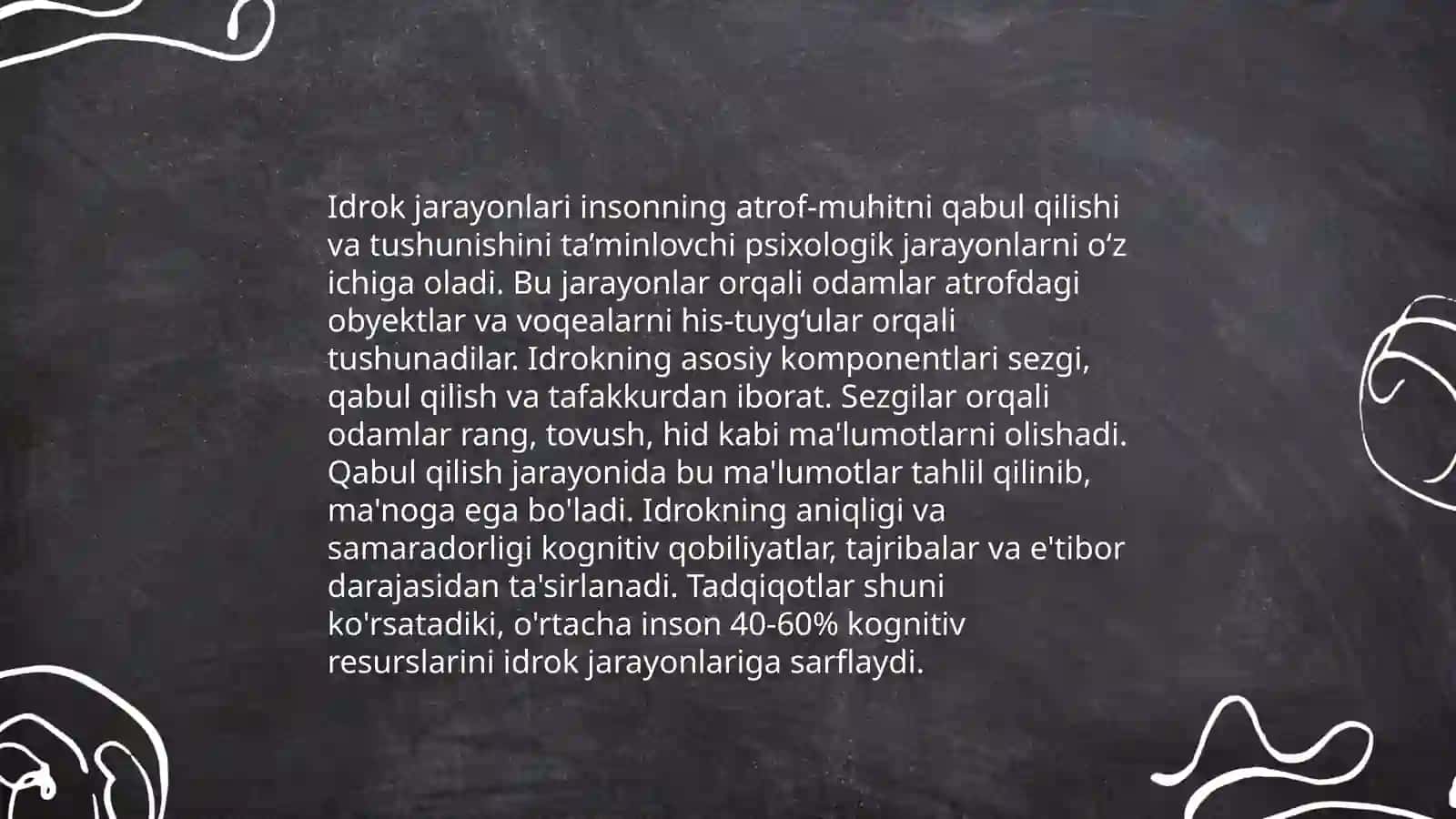 Idrok haqida tushuncha va uning xususiyatlari 4