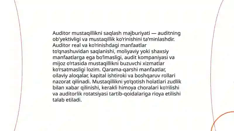 Auditorning majburiyatlari va javobgarligi 4