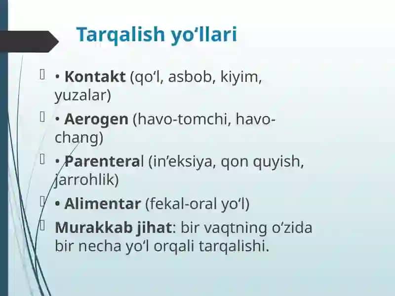 GOSPITAL INFEKSIYALAR MANBAI, TARQALISH YO`LLARI VA OMILLARI 4