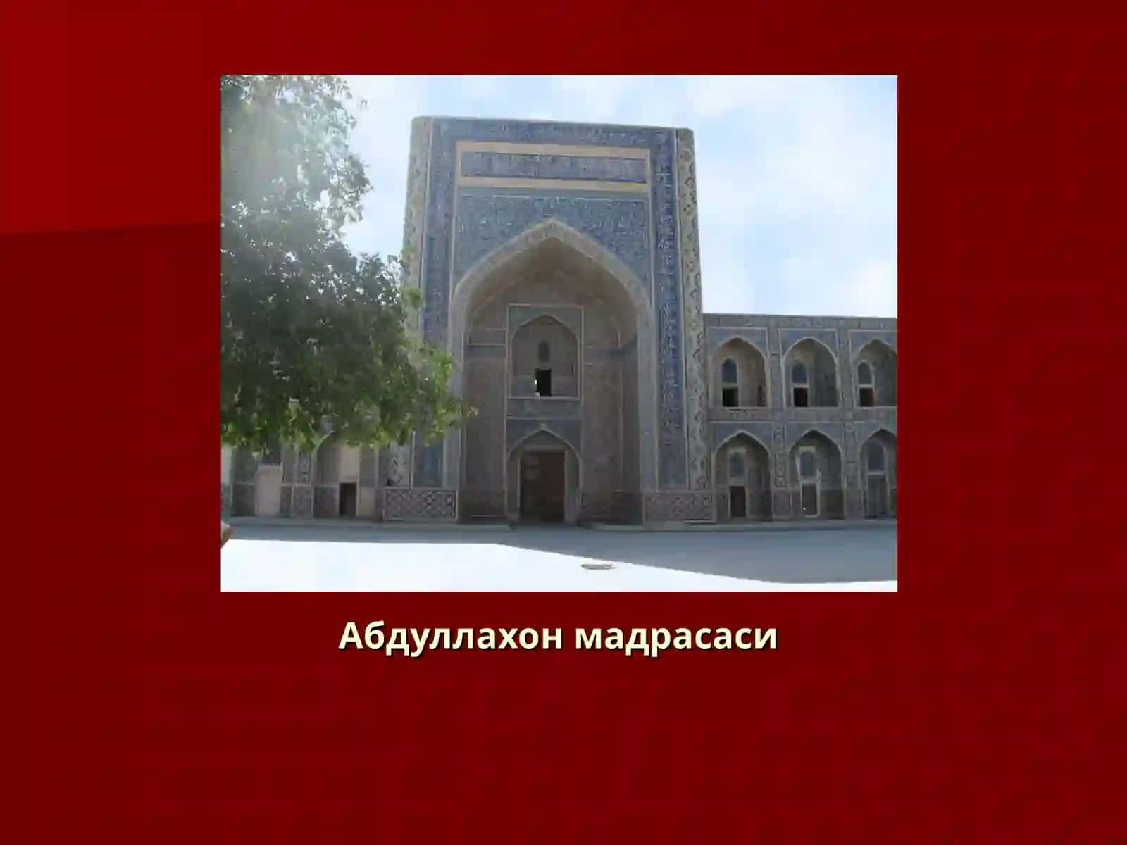 ХVI-XIX АСРЛАРДА БУХОРОДА МАДАНИЙ ХАЁТ 4
