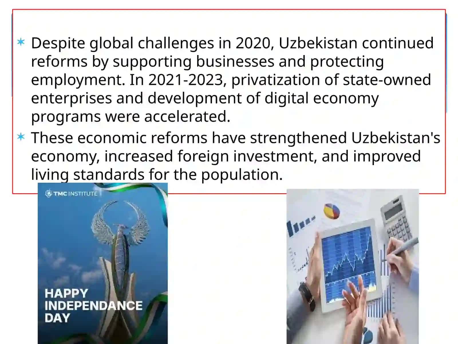 Achievements of Uzbekistan in the years of independence 4