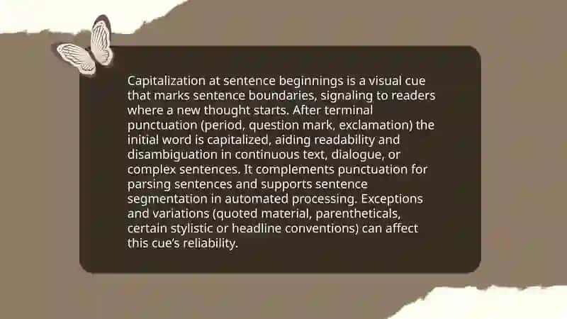 The role of Capitalization and Punctuation 4