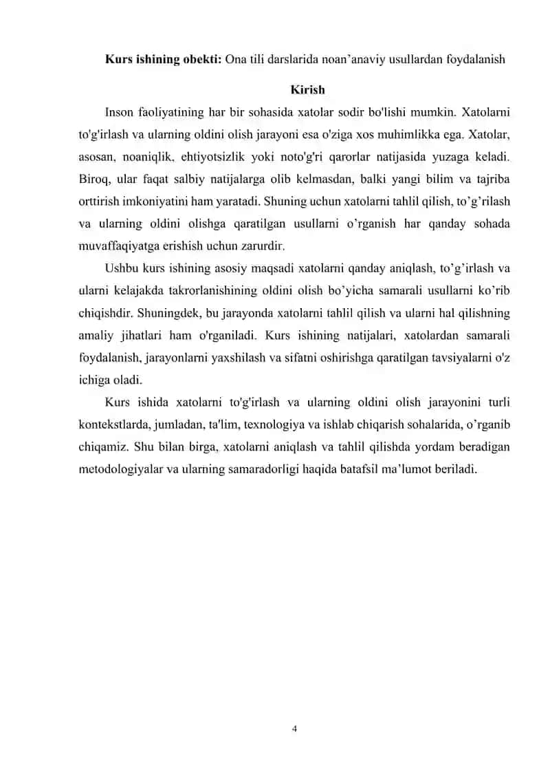 Xatolarni to’g’irlash va ularning oldini olish 4