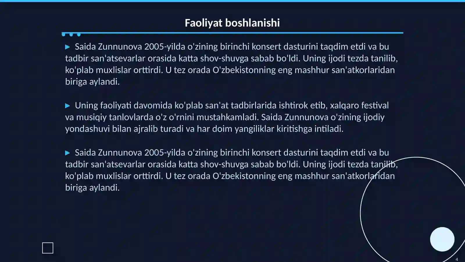 Saida Zunnunova hayoti va faoliyati 4