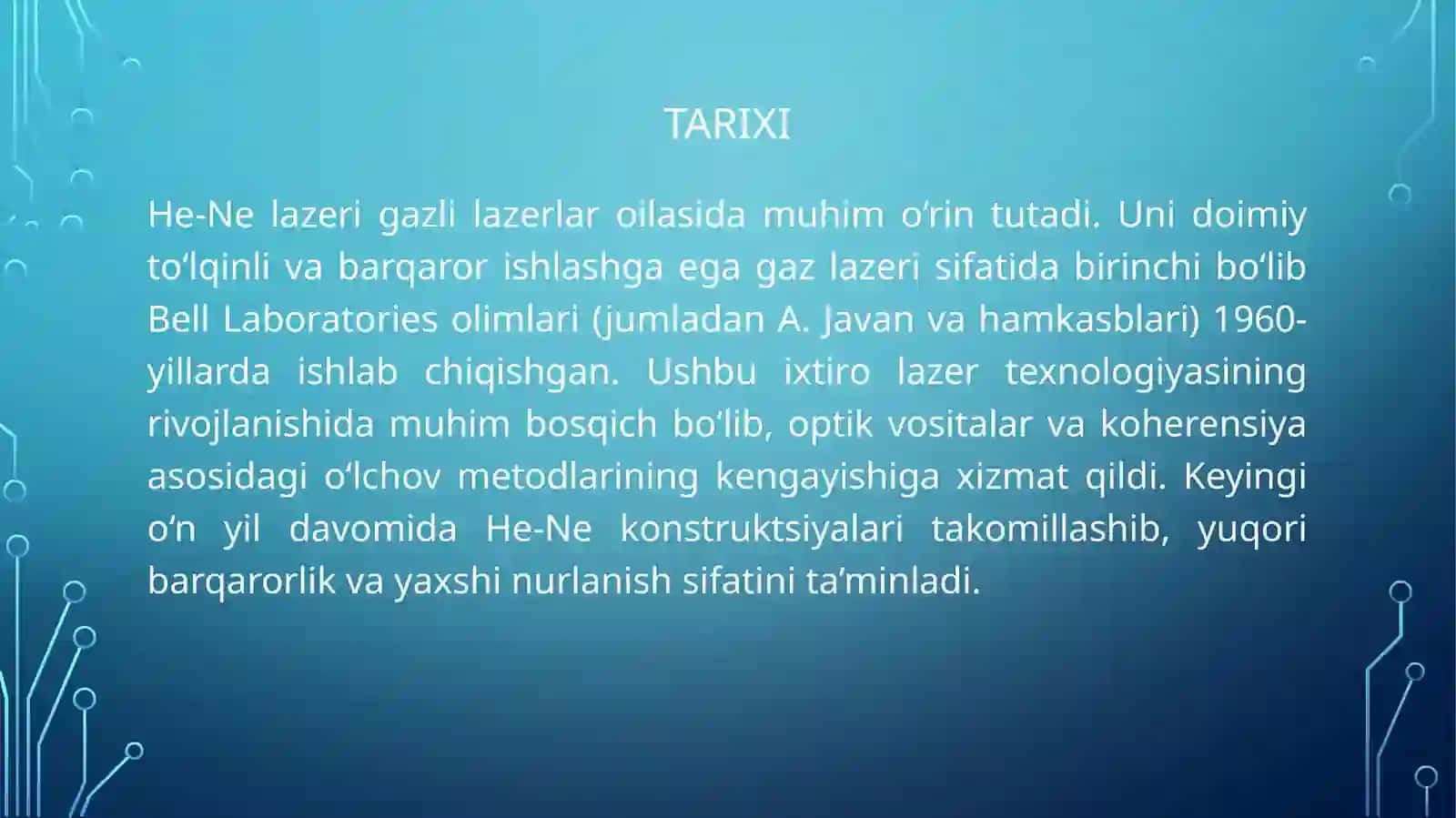 He- Ne lazeri ishlash printsipi 4