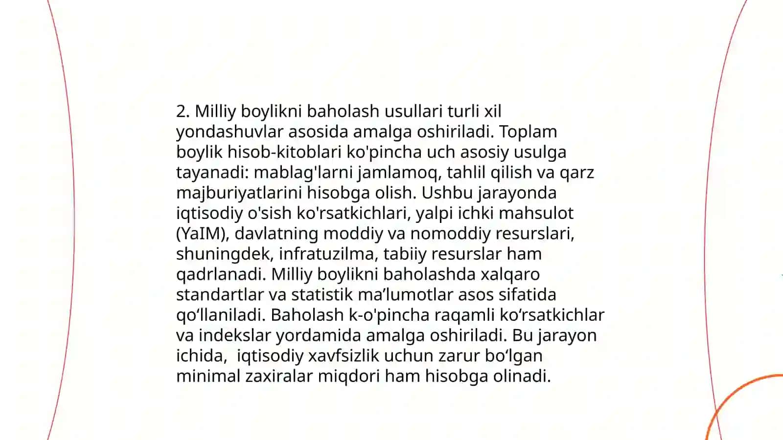 Iqtisodiy o'sishning mezonlari 4