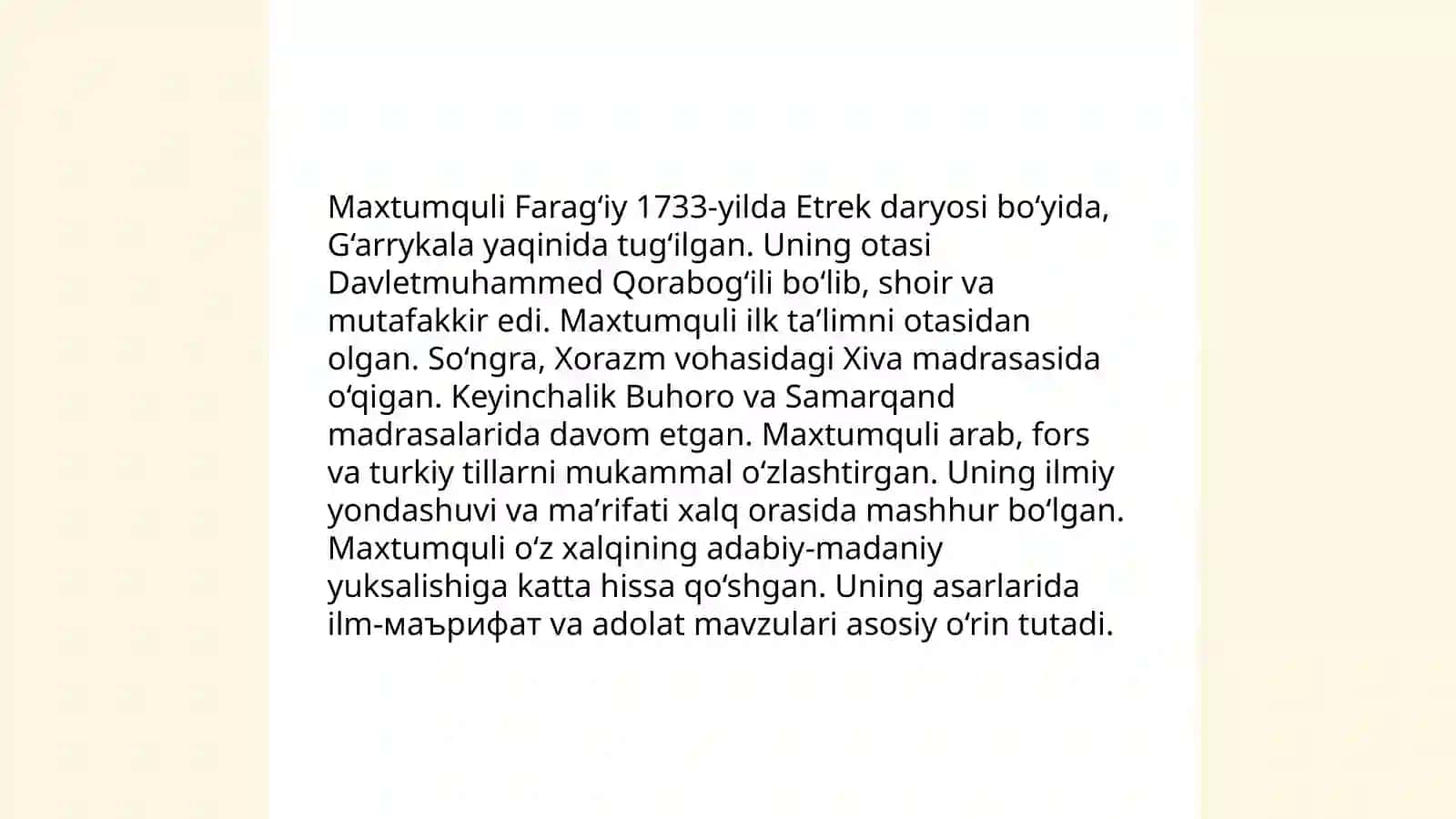 Maxtumquli xayoti va ijodi 4