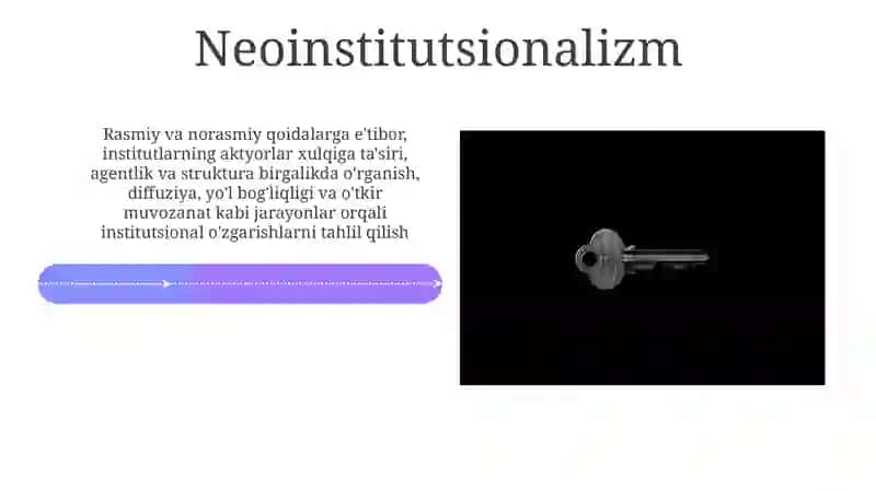 Institutsionalizmning asosiy xususiyatlari,evolyutsiyasi 4