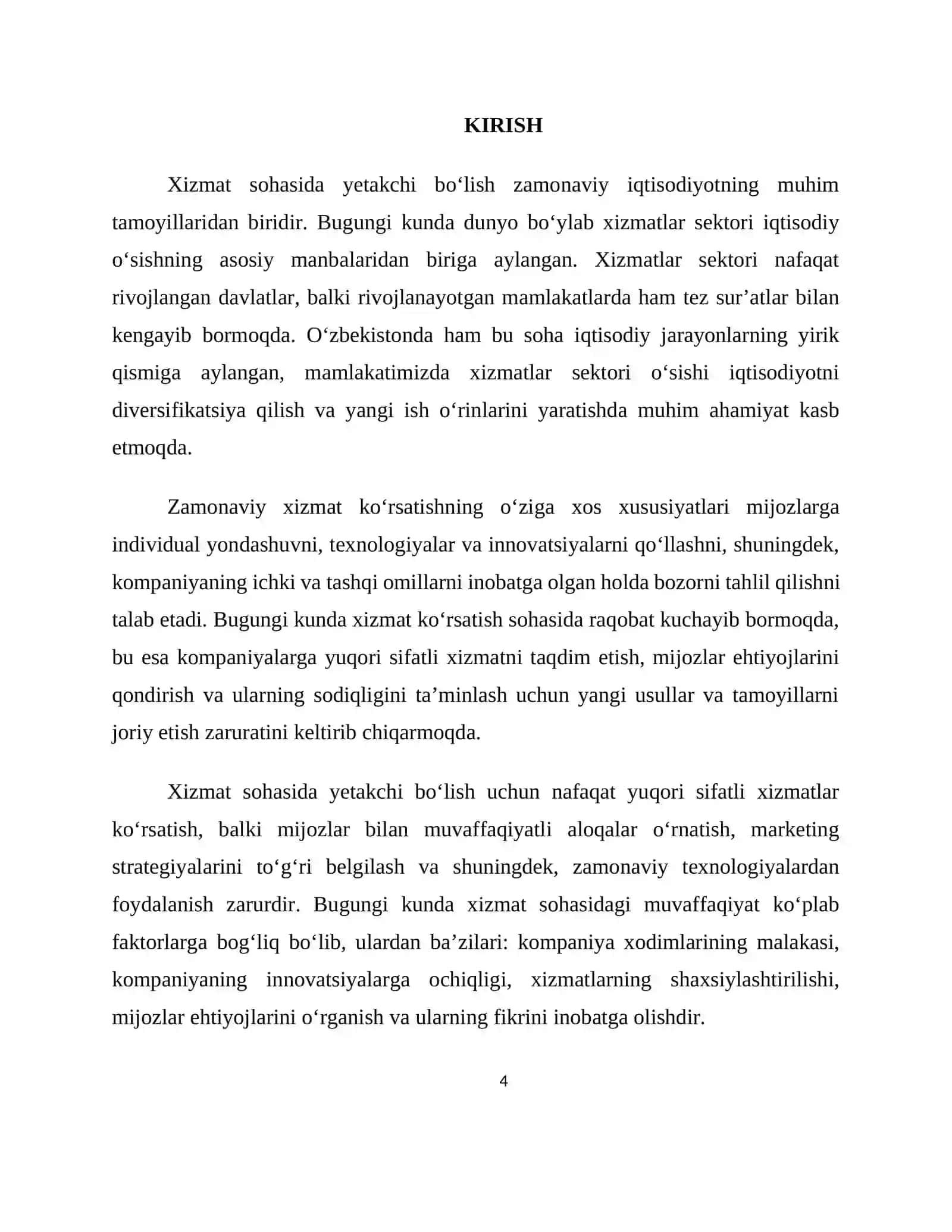 XIZMAT KO‘RSATISH SOHASINING NAZARIY ASOSLARI 4