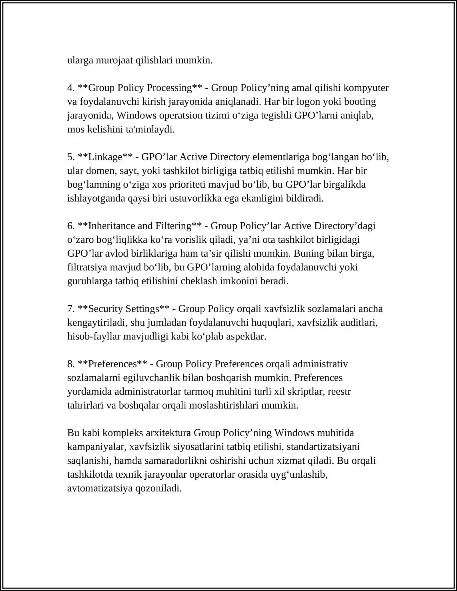 WINDOWS SERVER’DA GROUP POLICY BOSHQARUVI 4