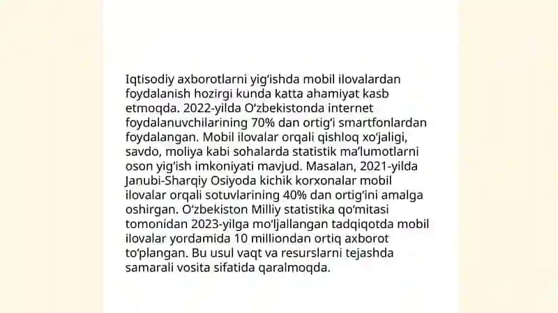 Mobil ilovalar va iqtisodiy axborotlar 4