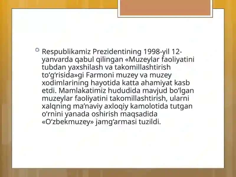 Kichik virtual muzey loyihasini shakllantirish 4