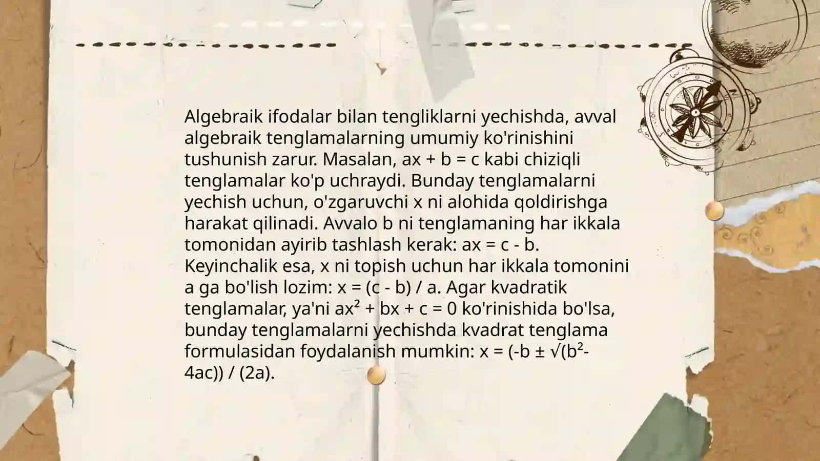 Algebraik ifodalar 4