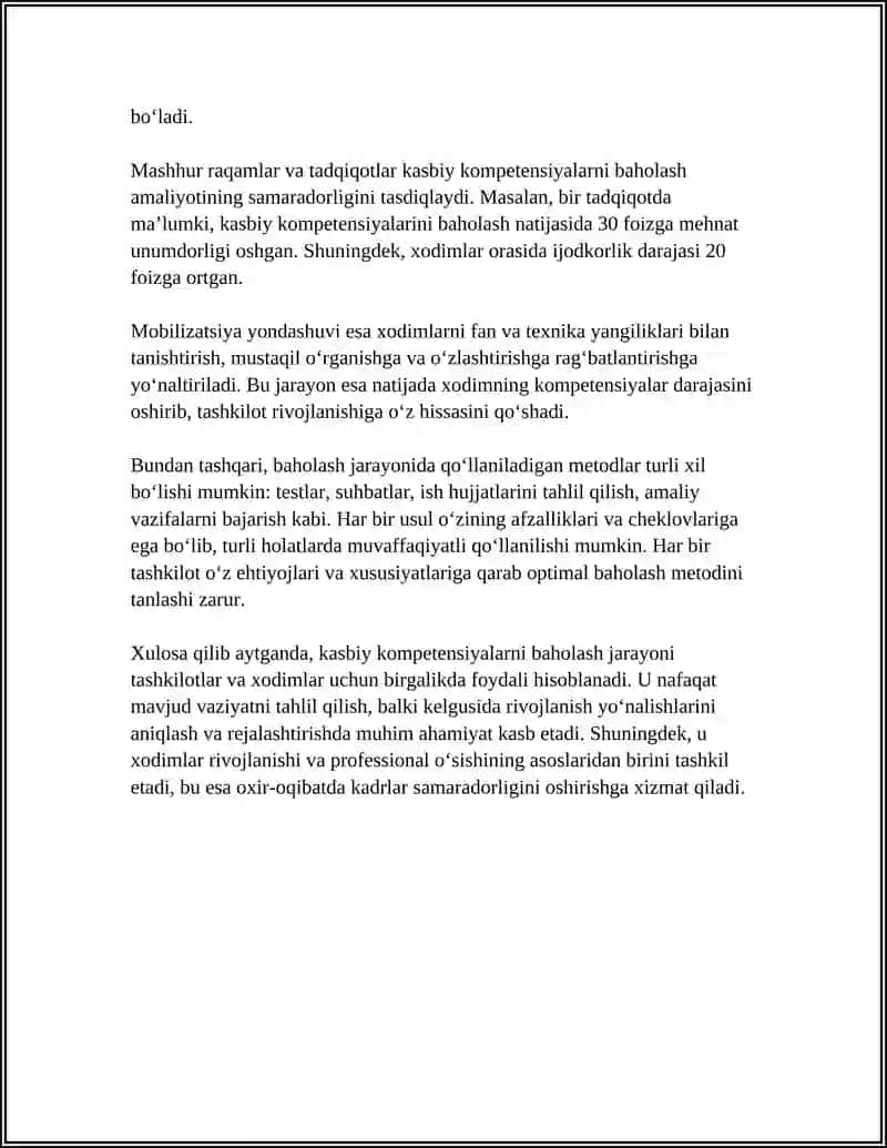 KASBIY KOMPETENSIYALARNI BAHOLASH USULLARI 4