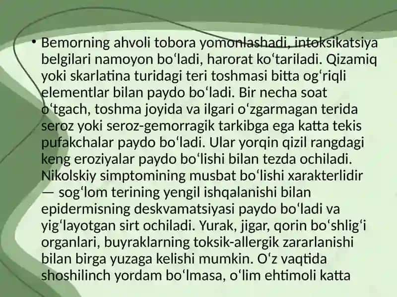 Layell va Stiven Djonson sindromlari 4