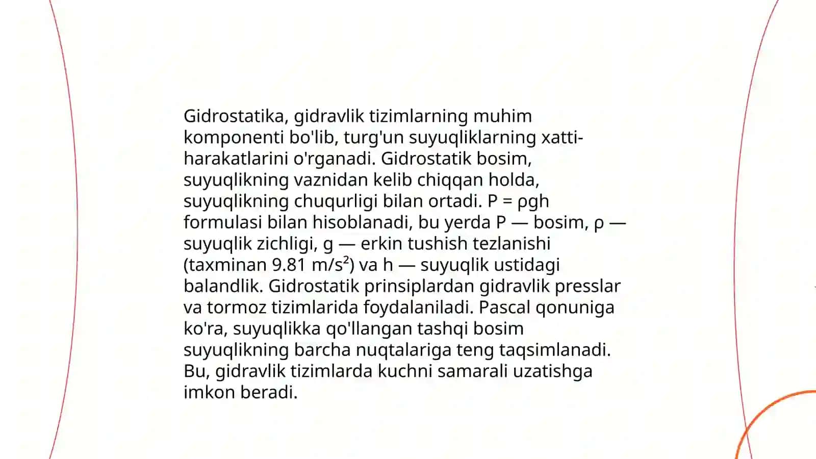 Gidrostatika asosiy tenglamasini amaliy qo'llanilishi 4