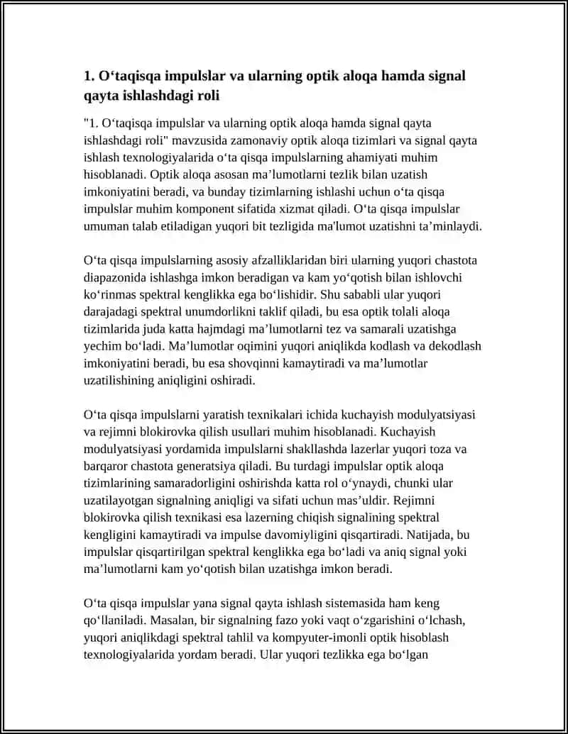 OPTIK ALOQA VA SIGNALLARINI QAYTA ISHLASHDA QO‘LLANILADIGAN O‘TATEZKOR VA INTEGRATSIYALANGAN FOTONIK QURILMALAR TUSHUNCHALARINI O‘RGANISH 4