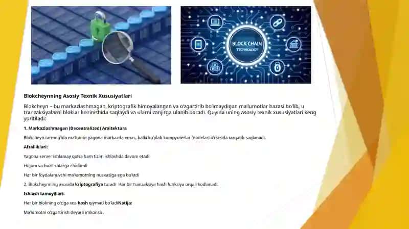Blokcheyn texnologiyasi va undan foydalanish 4