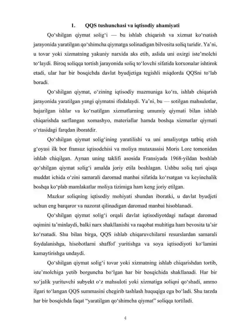 Qo‘shilgan Qiymat Solig‘i 4
