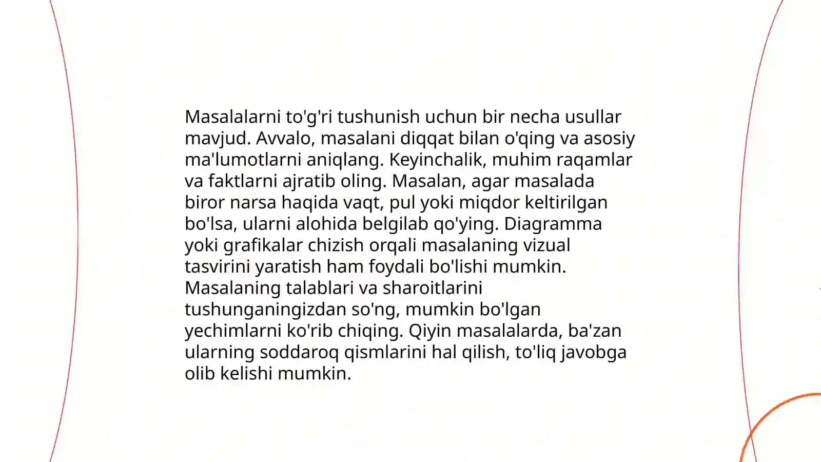 Masala yechish metodikasi 4