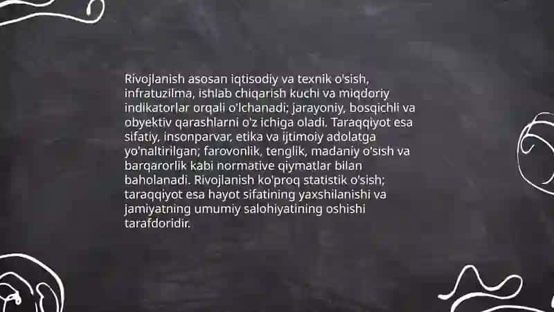 Rivojlanish falsafasi 4