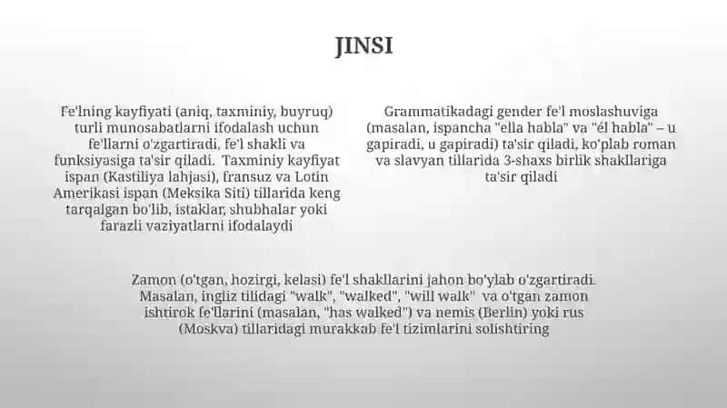 Feʼlning grammatik kategoriyalari 4