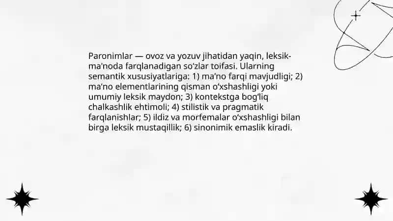 Juft sõzlar va paronimlar 4