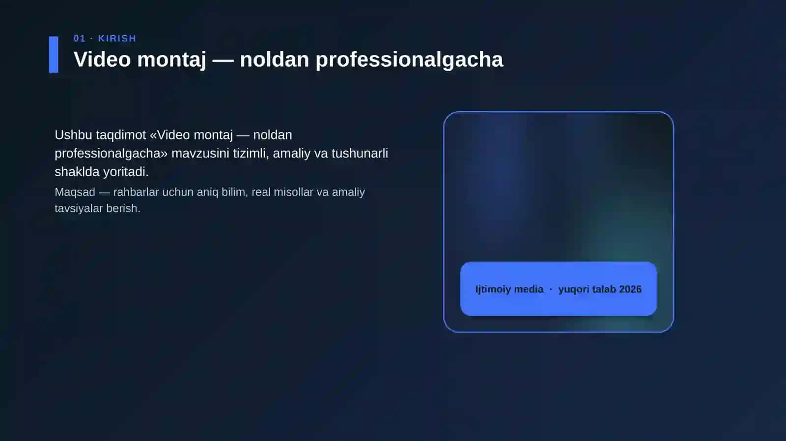 Video montaj — noldan professionalgacha 4