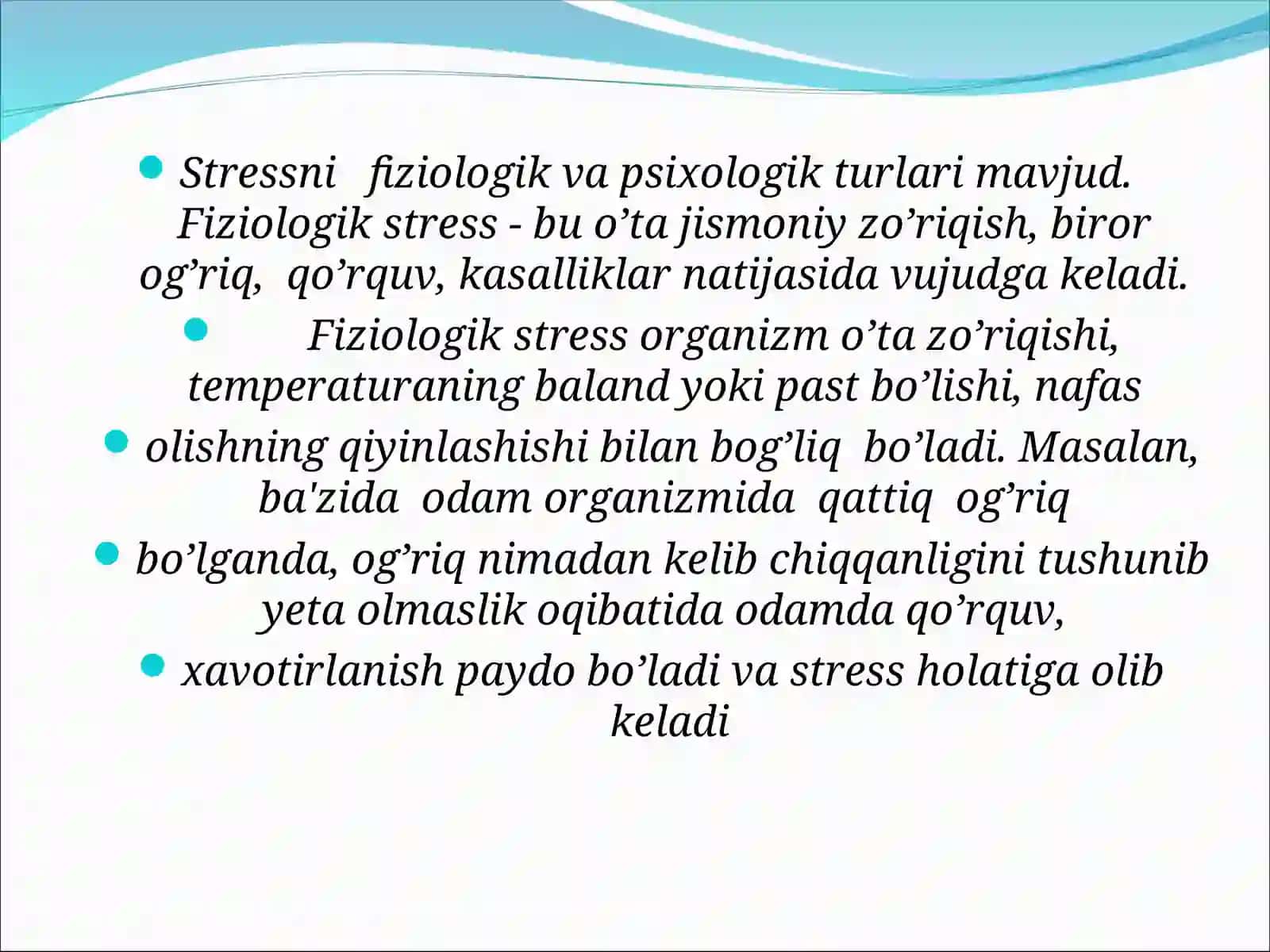 Stress holatlari va uning bosqichlari 4