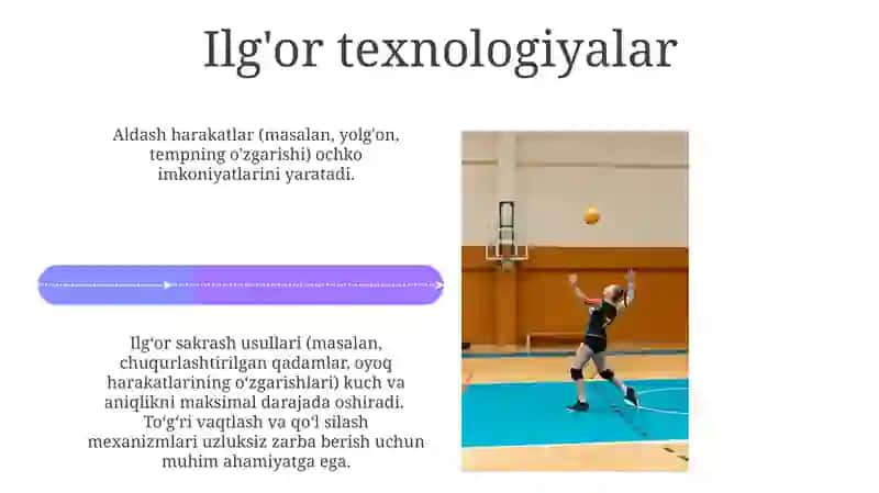 Voleybolda hujum qilish texnikasini oʻrgatish 4