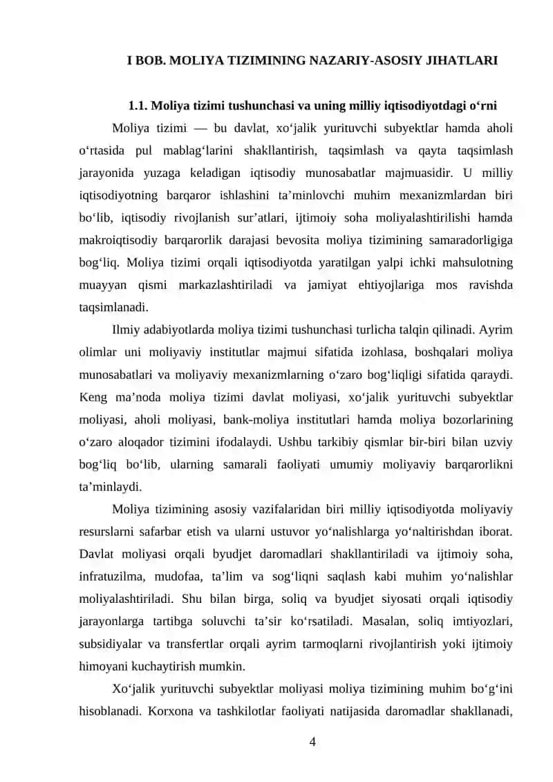 O‘ZBEKISTONDAGI MOLIYA TIZIMIDAGI MUAMMOLAR TAHLILI 4