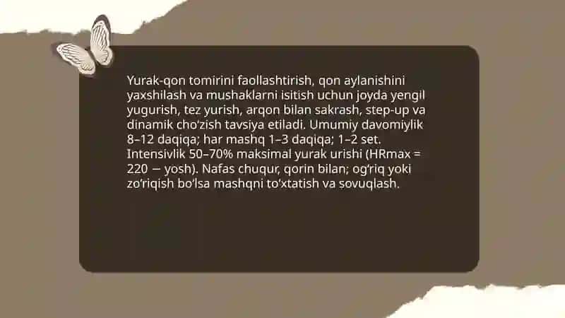 Trening mashgʻulotning boshlangʻich bosqichi 4