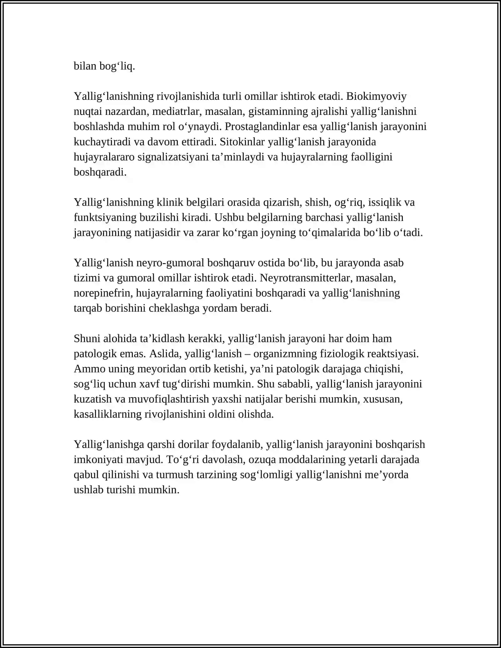 YALLIGʻLANISH PATOFIZIOLOGIYASI 4