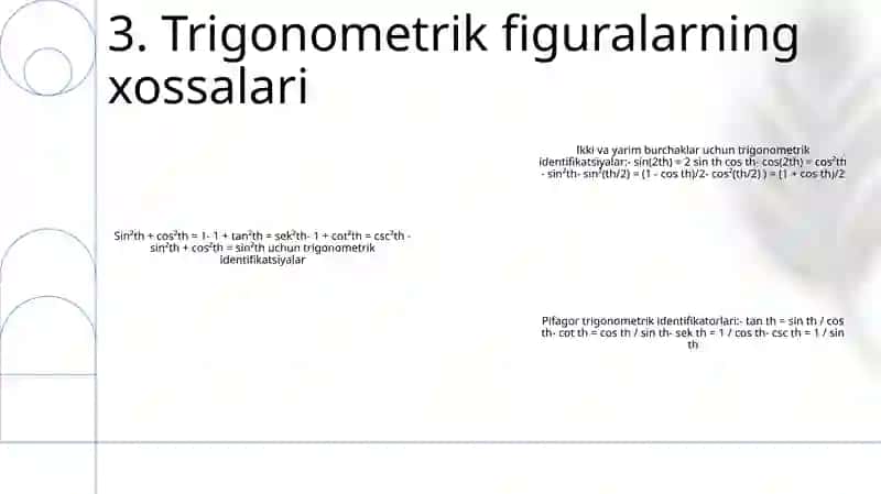 Trigonometrik Ayniyatlar 4