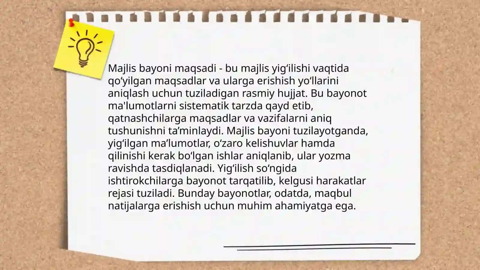 Majlis bayoni va majlis bayonidan koʻchirma 4