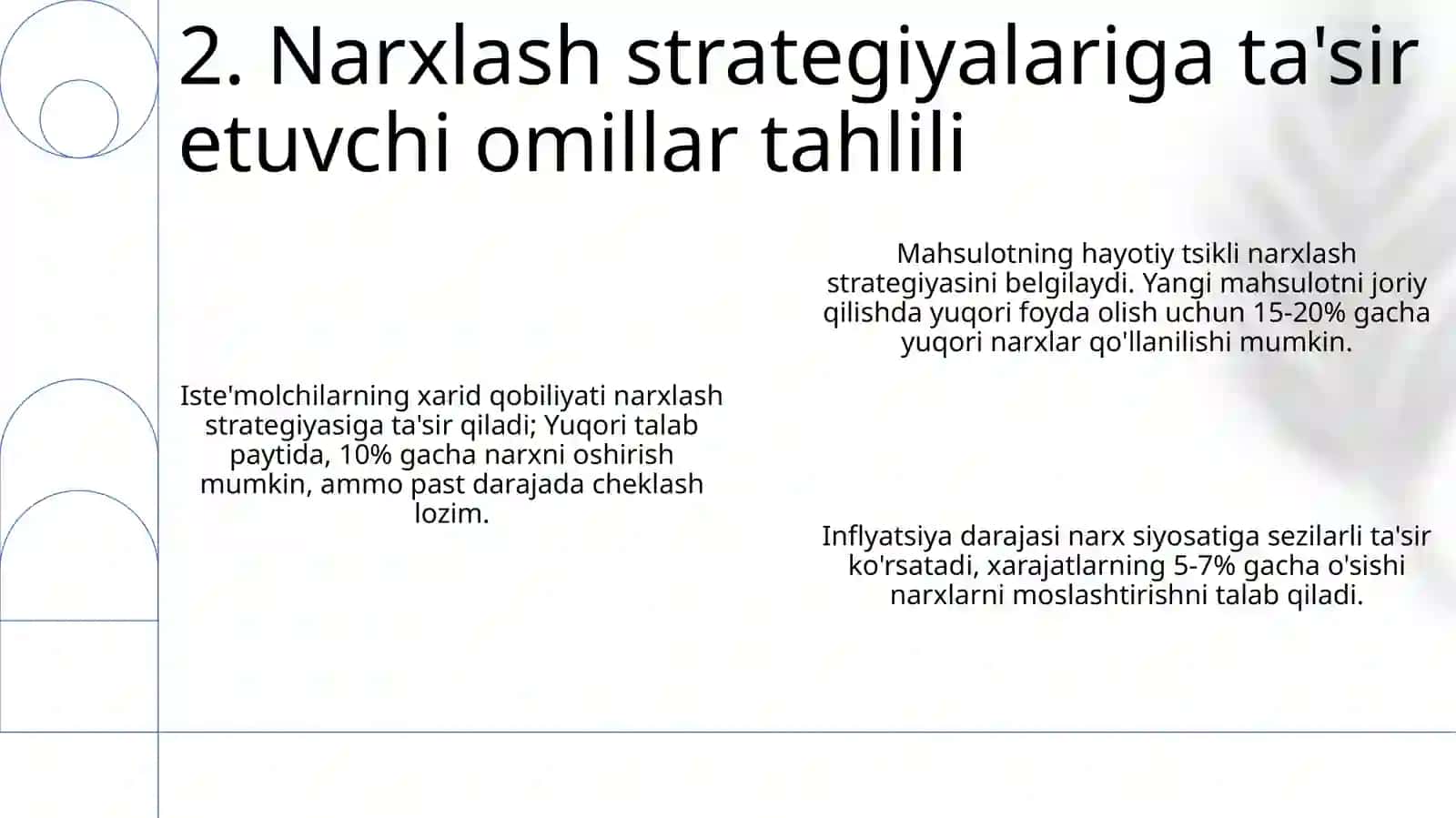 bozor sharoitida narx belgilash tamiyillar 4