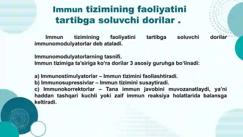 Immuntizimigatasiretuvchidorivositalari.Vitaminlar 4
