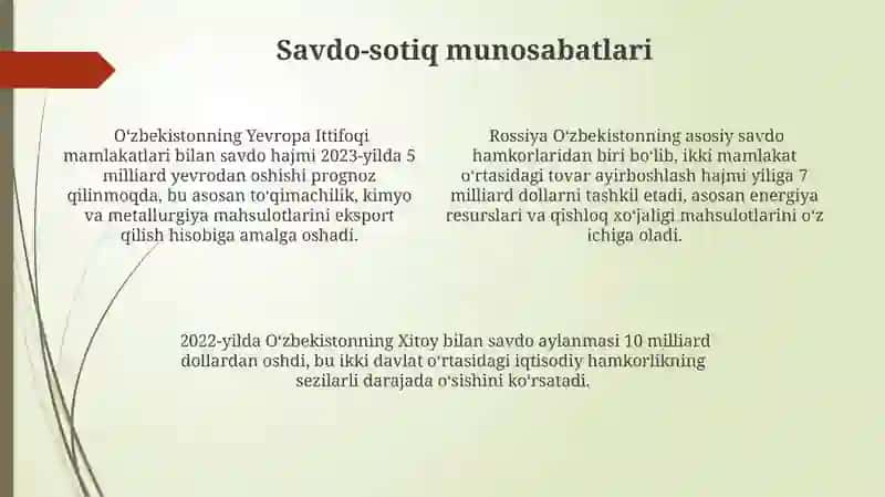 Tashqi Iqtisodiy Aloqalar 4