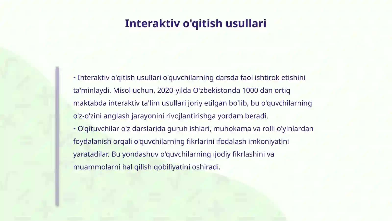 Matematika o'qitishning zamonaviy usullari 4