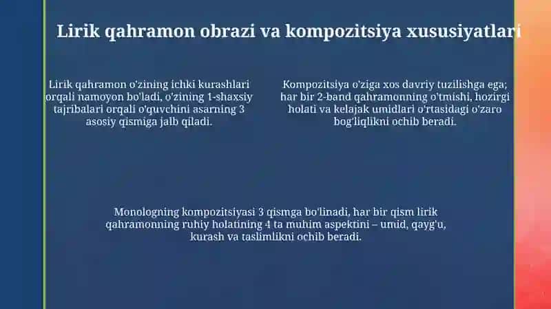 Usmon Nodirning Monolog sheri tahlili 4