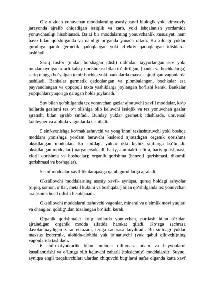 Xavfli yuklarni tashish qoidasi 4