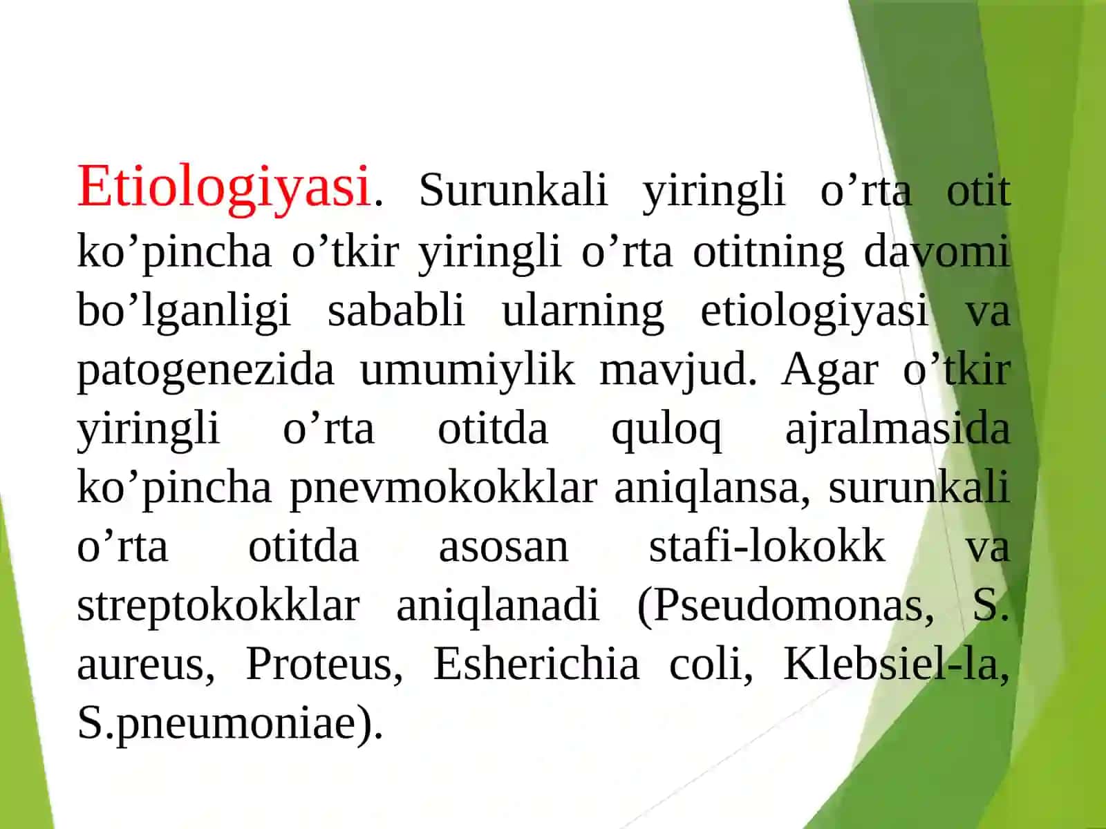 Surunkali yiringli o'rta otit 4
