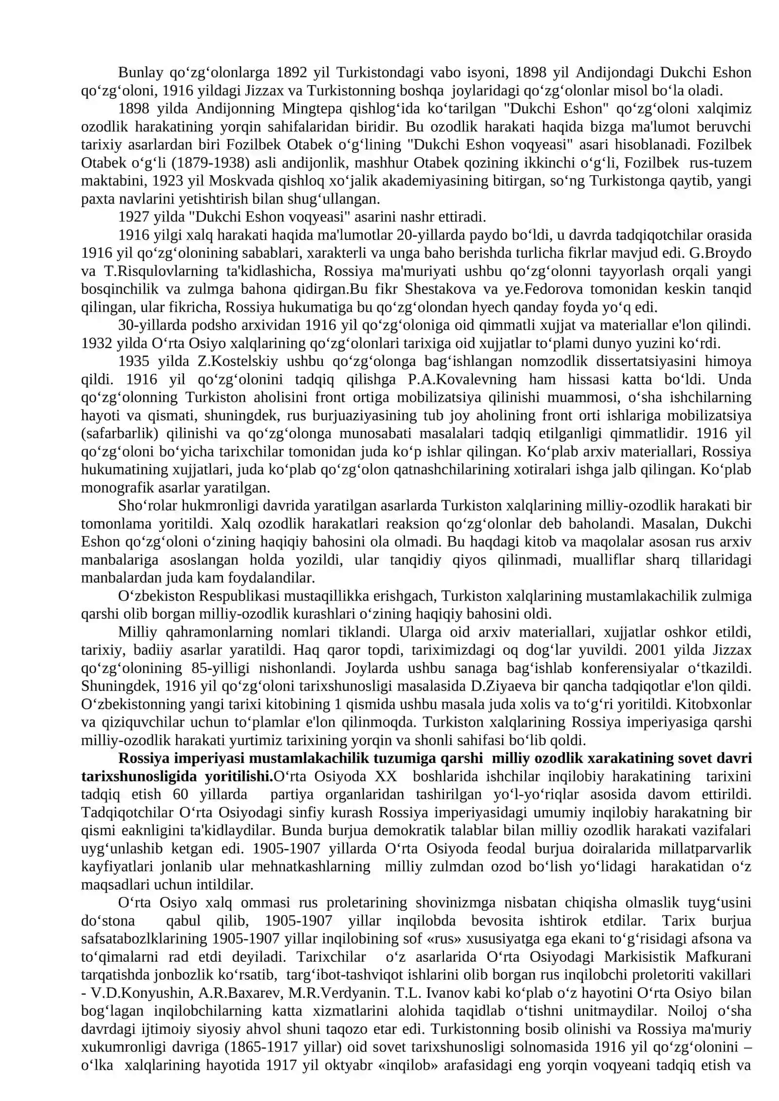XIX-XX asrning boshlarida O‘rta Osiyo tarixining o‘rganilishi 4