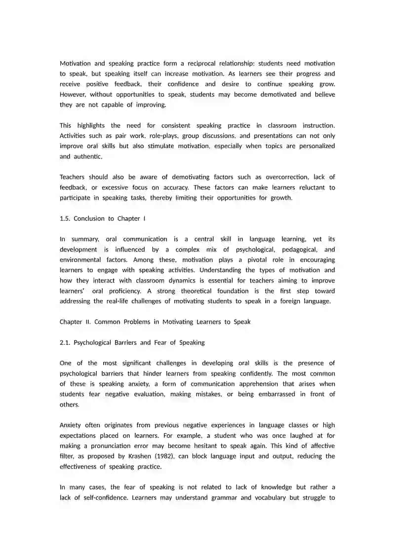 Problems of Motivating in Developing Oral Skills 4