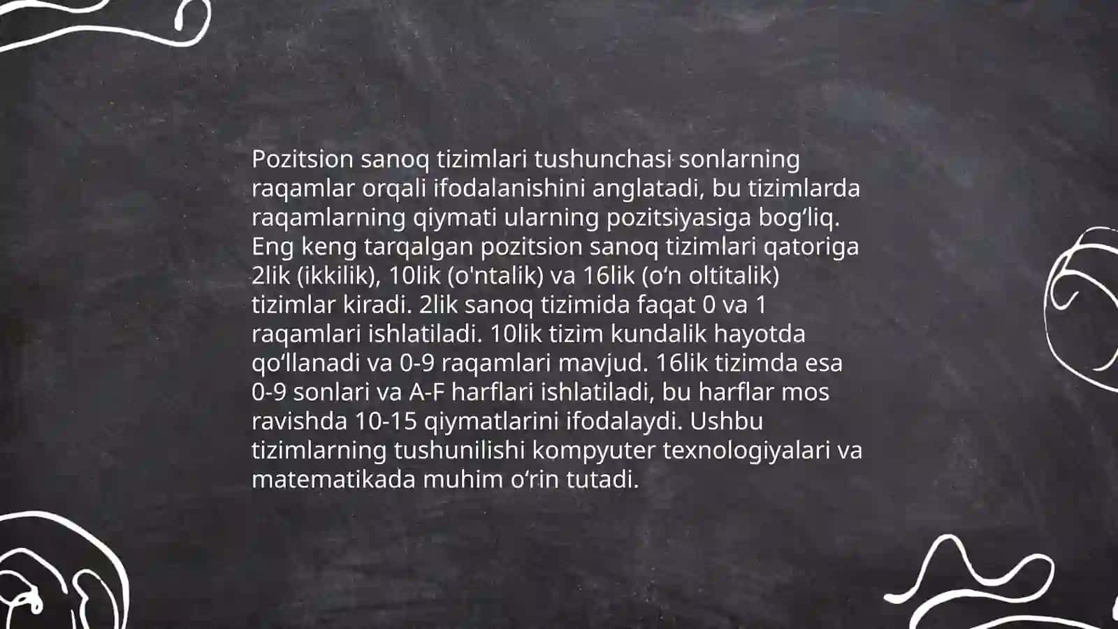Sanoq sistemalari 4