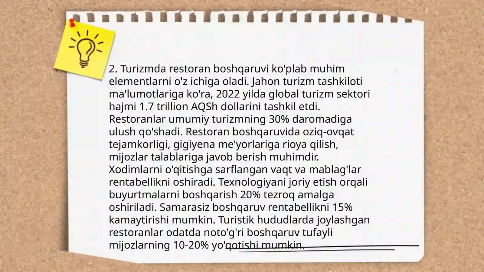Turizmda ovqatlantirish xizmatlari 4