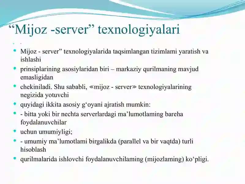 Taqsimlangan ma’lumotlar bazasi 4
