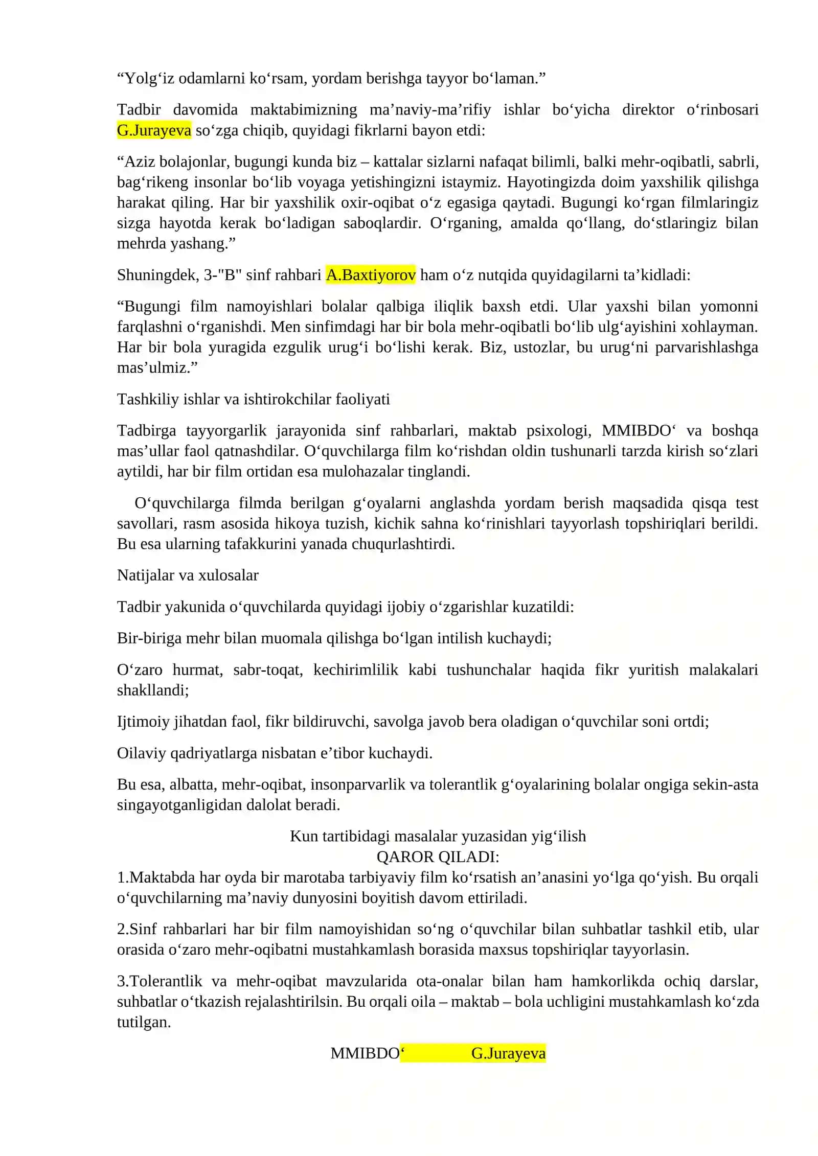 Tinchlik qadri 4